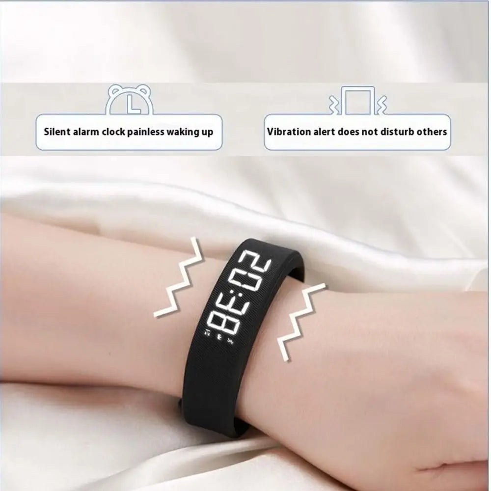 LED Digital Alarm Clock Bracelet with Pedometer