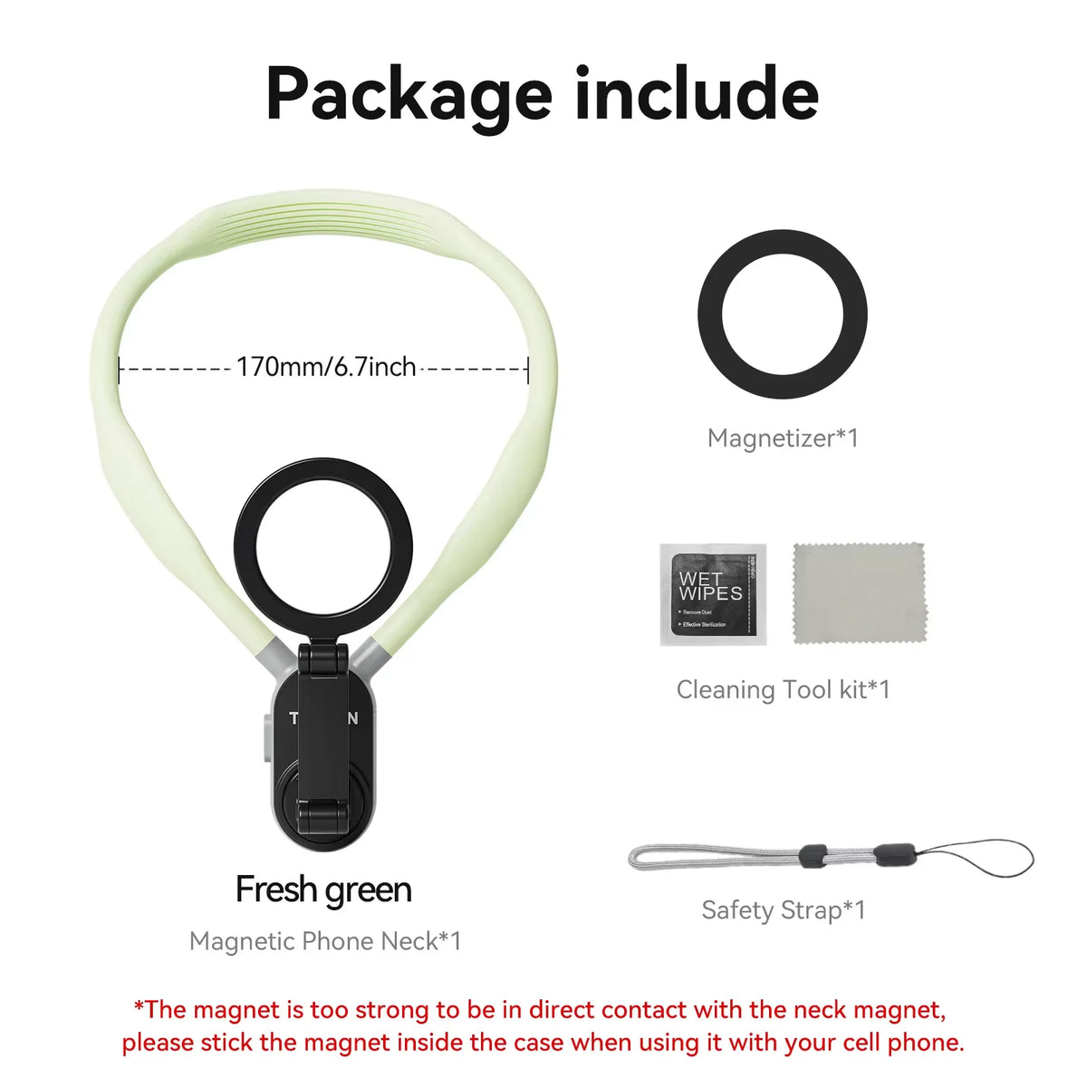 TELESIN Magnetic Quick-Release Neck Mount for Smartphones