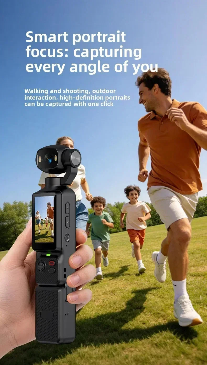 4K Handheld Vlog Camera with 180° Rotatable Lens & Fill Light