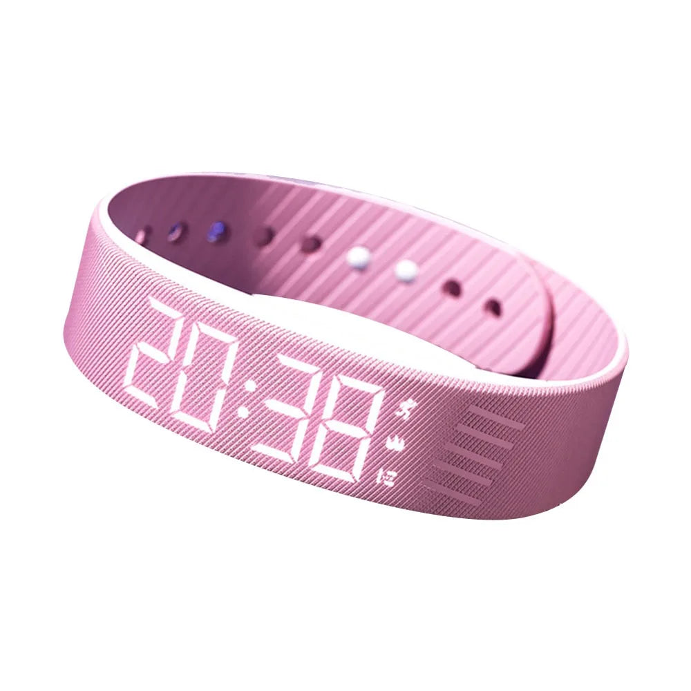 LED Digital Alarm Clock Bracelet with Pedometer