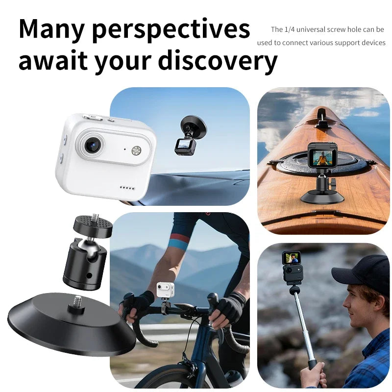 4K Mini Vlog Action Camera with Flip Screen & Wide Angle