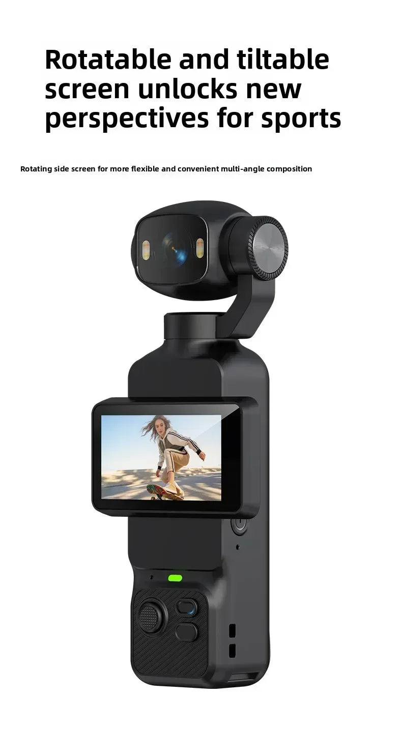 4K Handheld Vlog Camera with 180° Rotatable Lens & Fill Light
