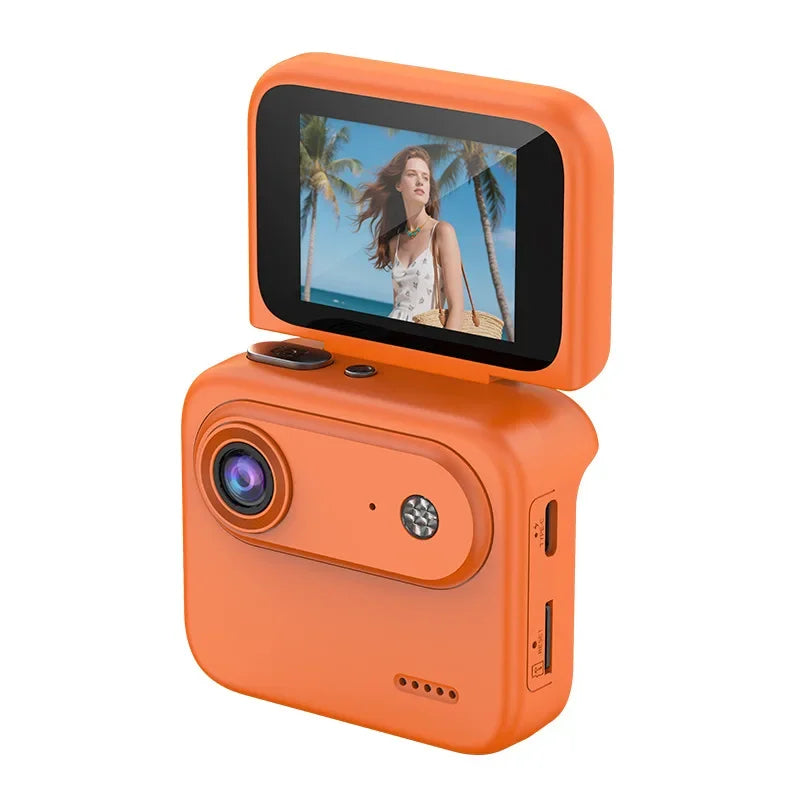4K Mini Vlog Action Camera with Flip Screen & Wide Angle