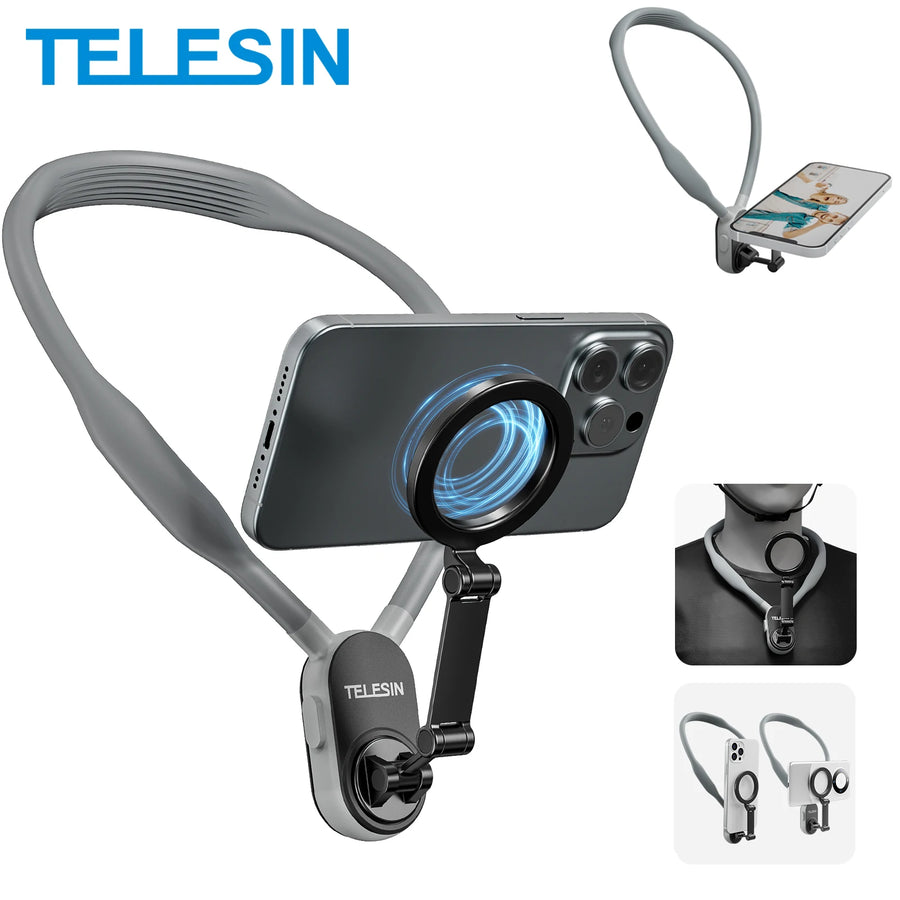 TELESIN Magnetic Quick-Release Neck Mount for Smartphones