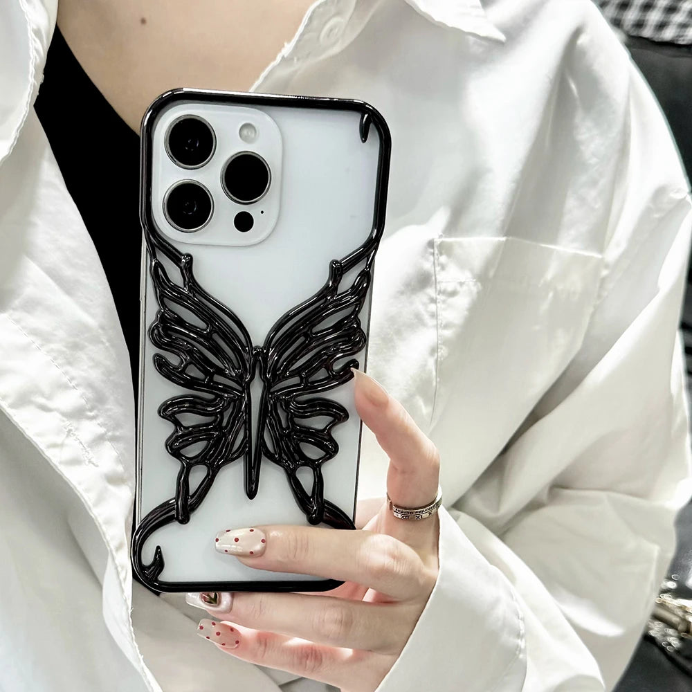 3D Butterfly Electroplated Heat-Dissipating Case for iPhone
