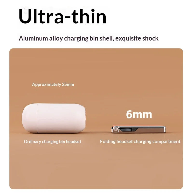 SIAX Ultra-Thin Foldable Bluetooth Earphones with Phone Case