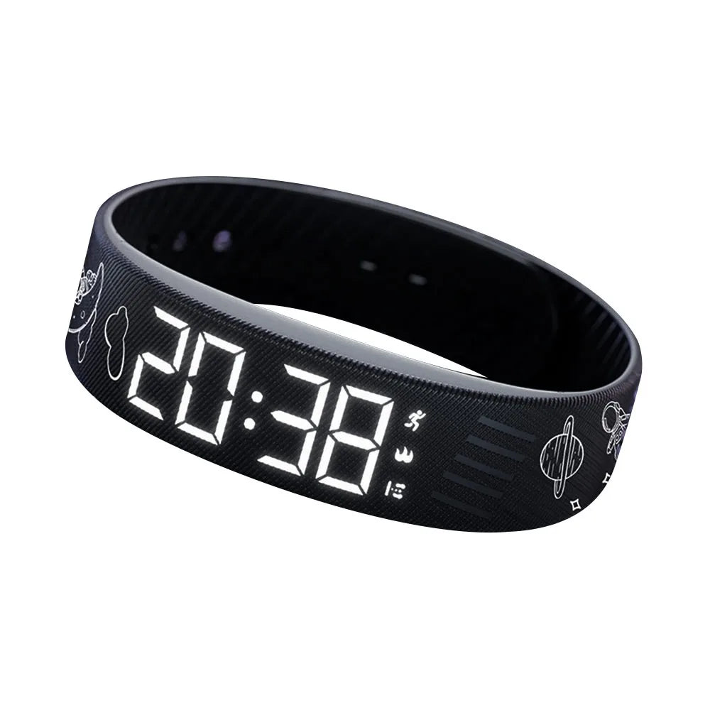 LED Digital Alarm Clock Bracelet with Pedometer