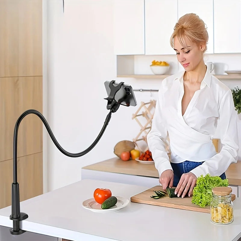 Flexible Gooseneck Phone Holder with Long Arm Clamp