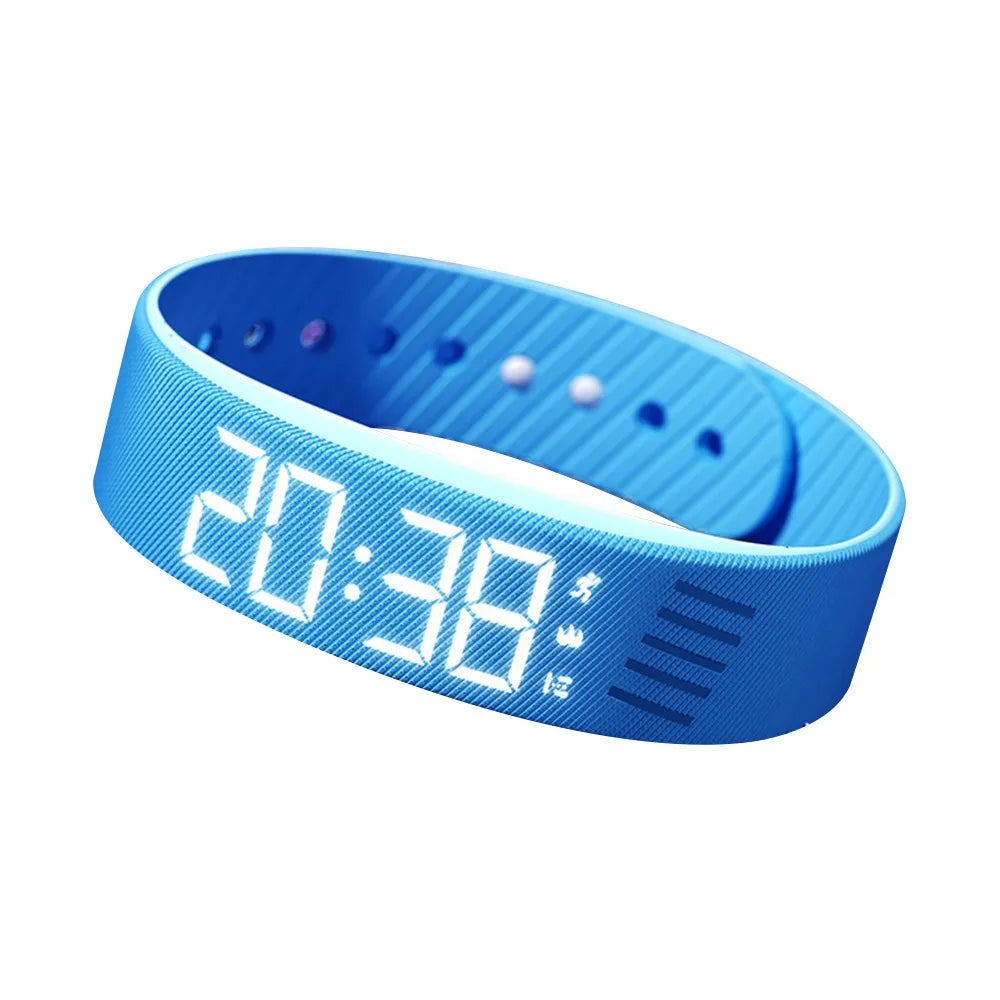LED Digital Alarm Clock Bracelet with Pedometer