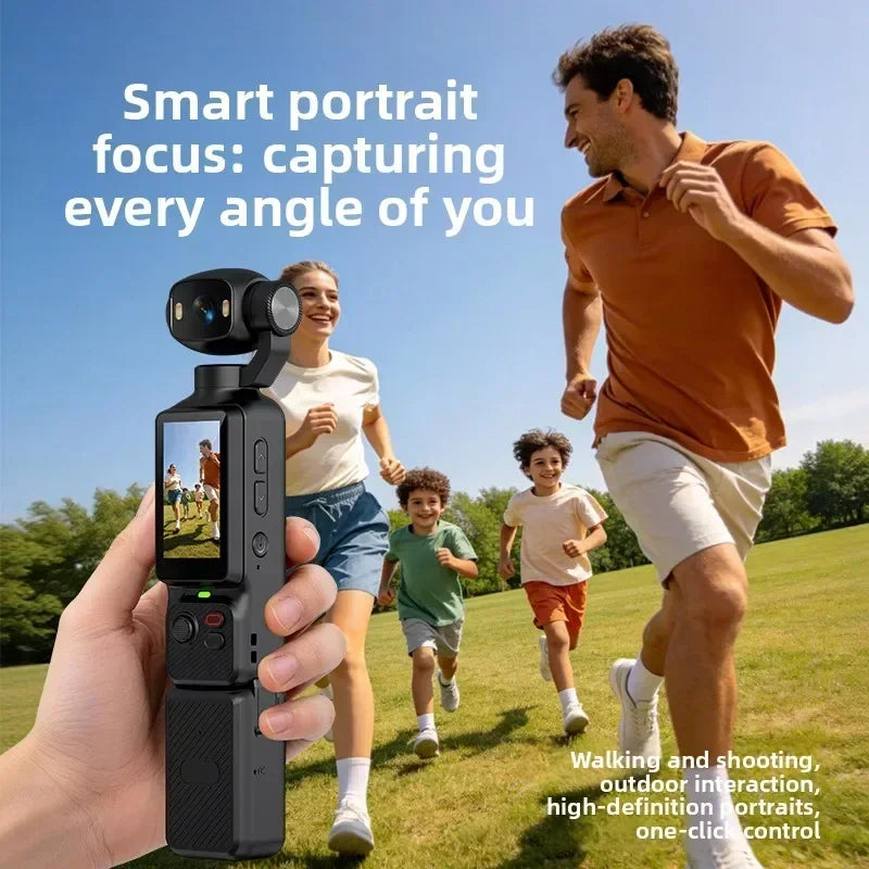 4K Handheld Vlog Camera with 180° Rotatable Lens & Fill Light