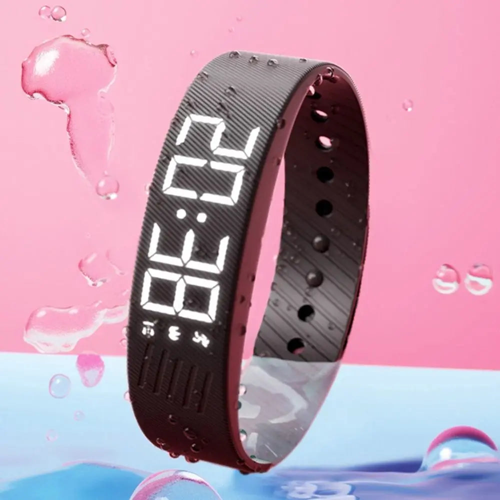 LED Digital Alarm Clock Bracelet with Pedometer