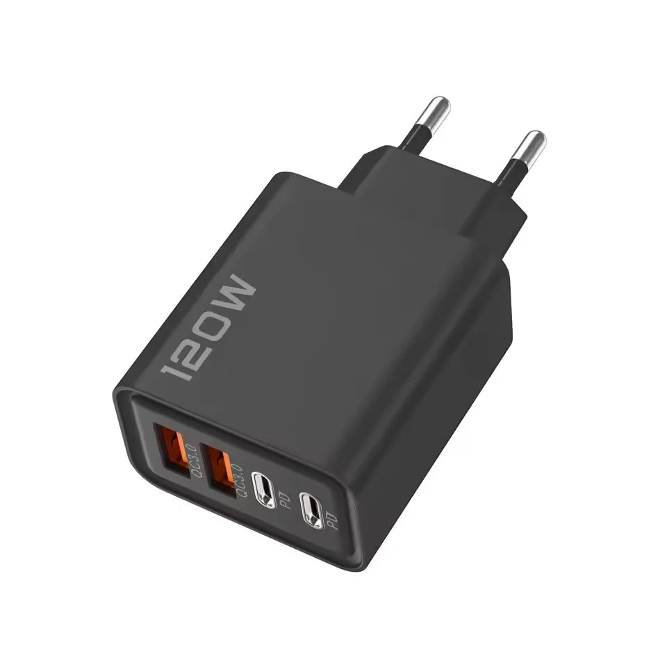 120W 4-Port USB-C Fast Charging Wall Charger
