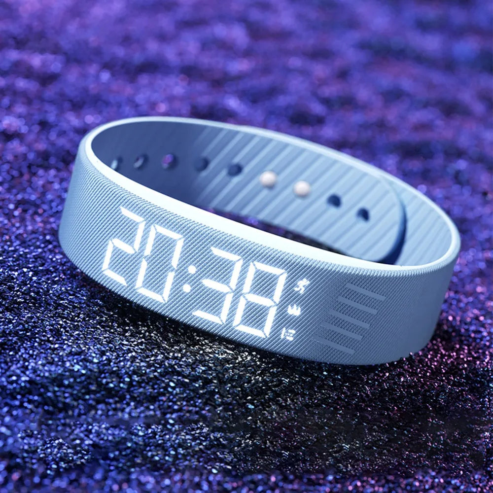 LED Digital Alarm Clock Bracelet with Pedometer