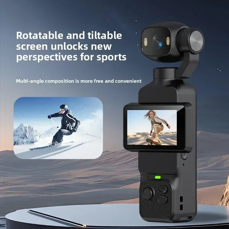 4K Handheld Vlog Camera with 180° Rotatable Lens & Fill Light