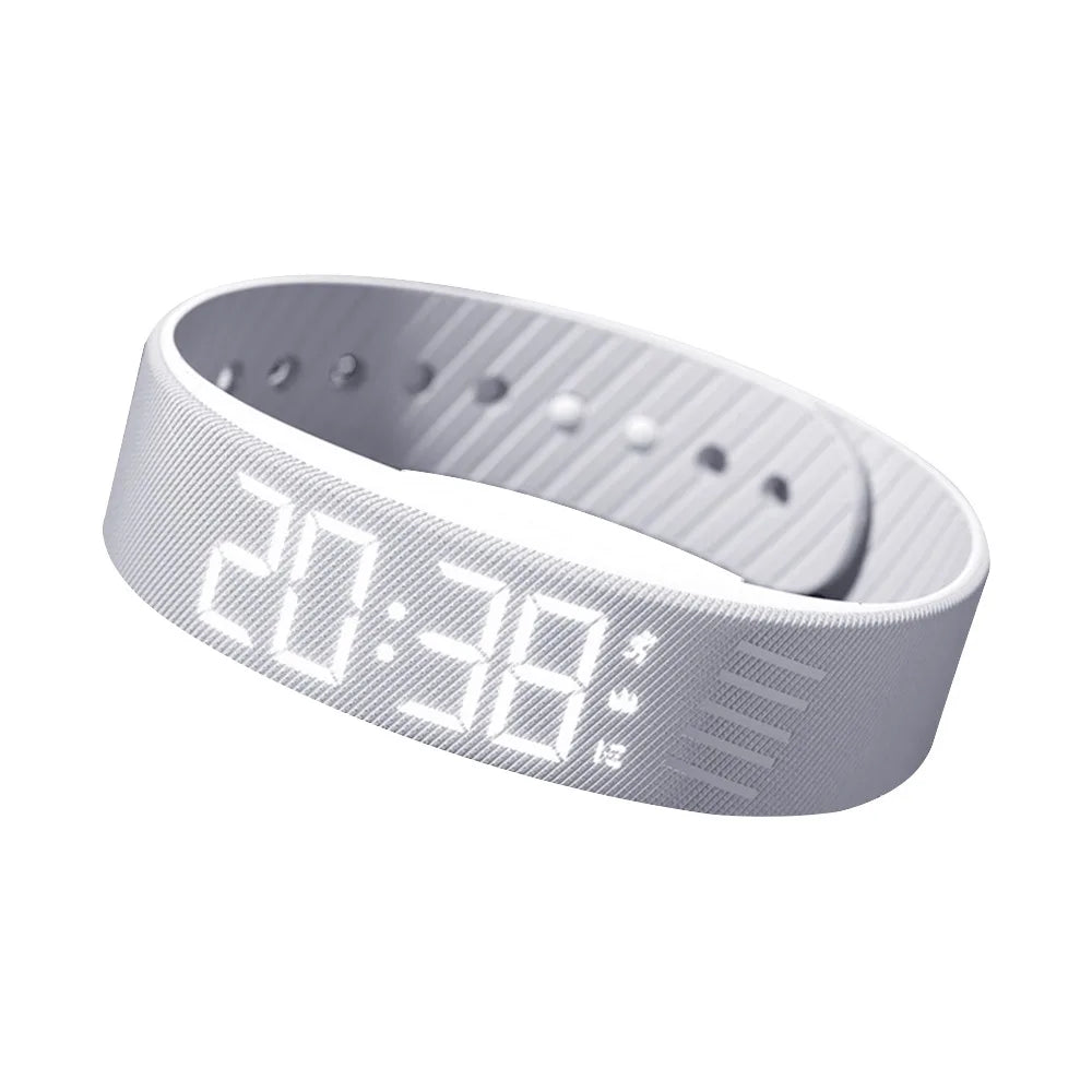 LED Digital Alarm Clock Bracelet with Pedometer