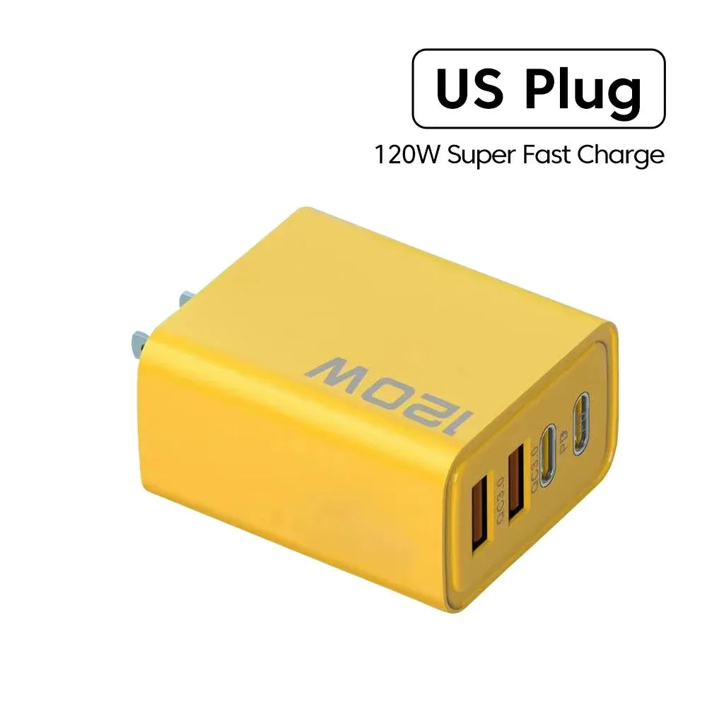 120W 4-Port USB-C Fast Charging Wall Charger