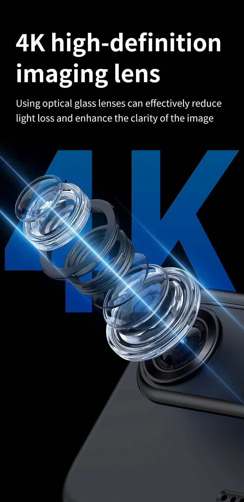 4K Mini Vlog Action Camera with Flip Screen & Wide Angle
