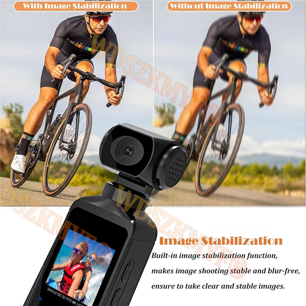 4K Handheld Vlog Camera with 330° Face Tracking