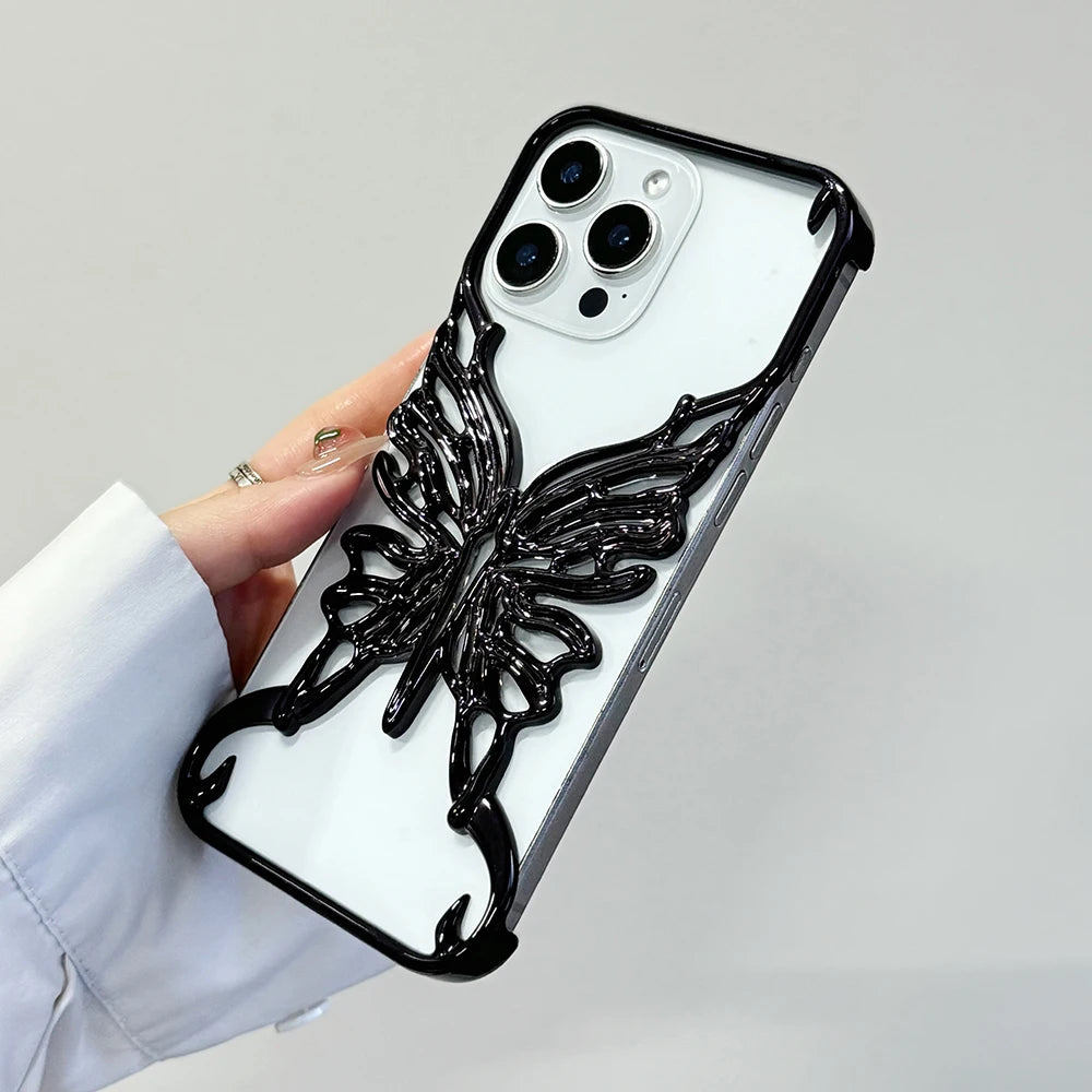 3D Butterfly Electroplated Heat-Dissipating Case for iPhone