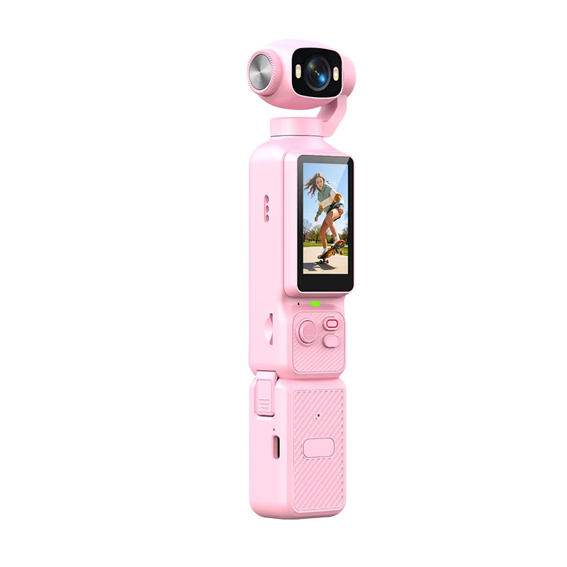 4K Handheld Vlog Camera with 180° Rotatable Lens & Fill Light