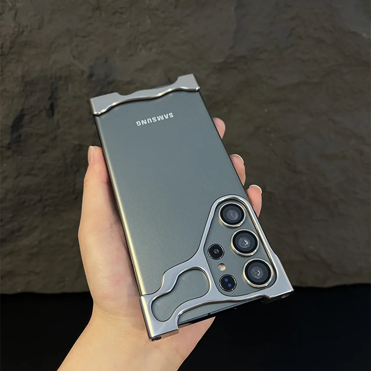 Luxury Aluminum Alloy Bumper Case with Lens Protection for Samsung Galaxy