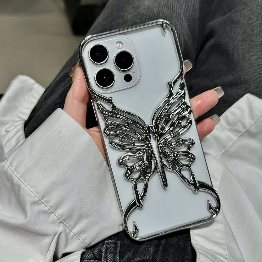3D Butterfly Electroplated Heat-Dissipating Case for iPhone