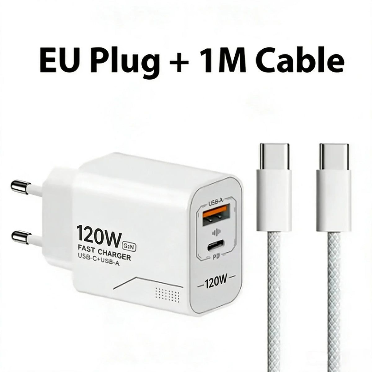 120W Dual-Port GaN USB-C Fast Charger
