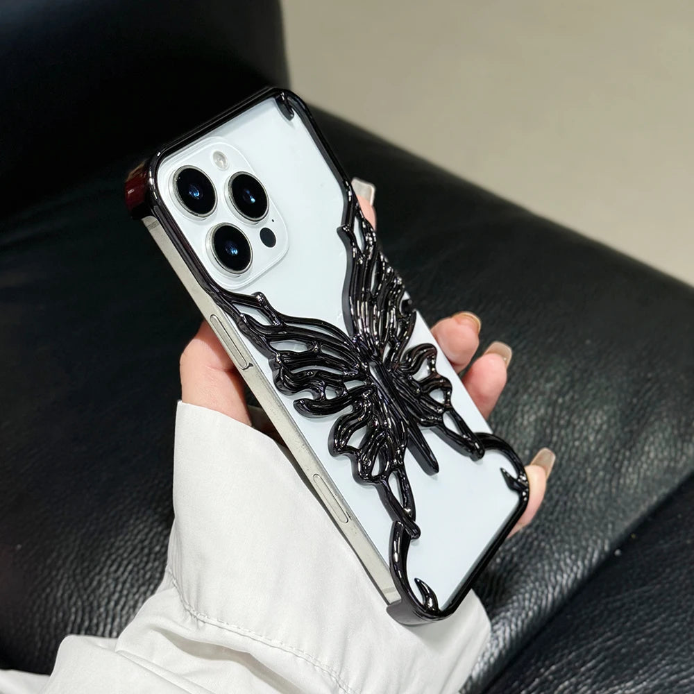 3D Butterfly Electroplated Heat-Dissipating Case for iPhone