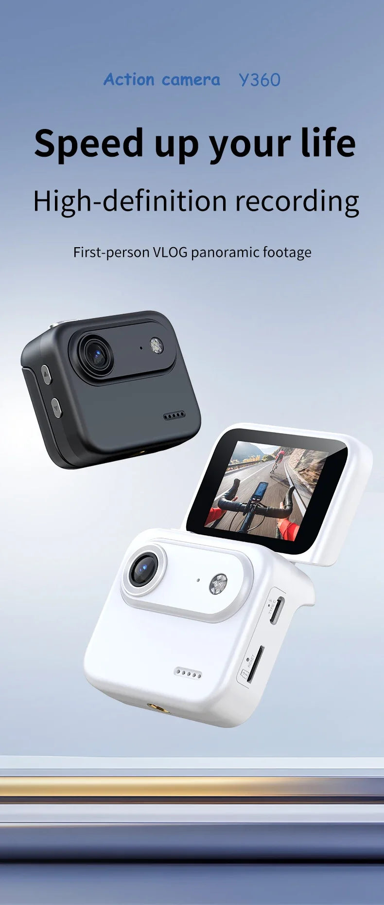 4K Mini Vlog Action Camera with Flip Screen & Wide Angle