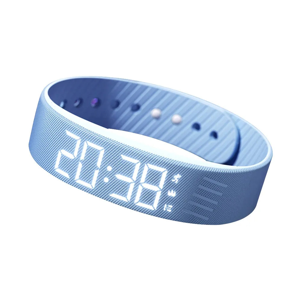 LED Digital Alarm Clock Bracelet with Pedometer