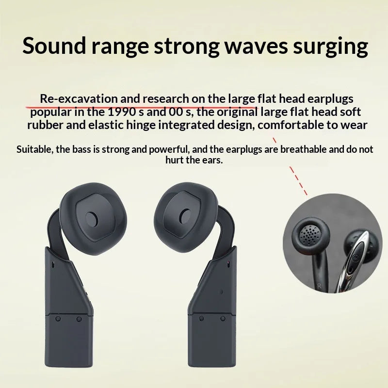 SIAX Ultra-Thin Foldable Bluetooth Earphones with Phone Case