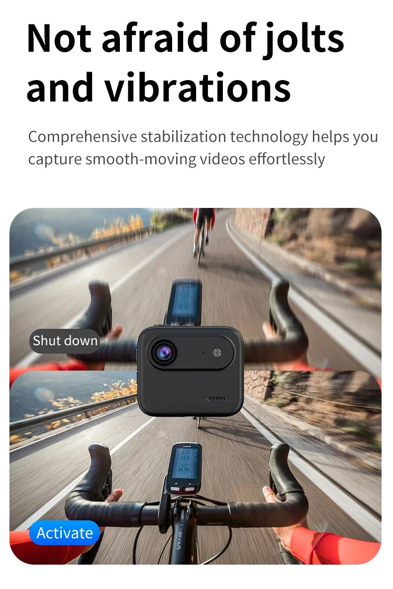 4K Mini Vlog Action Camera with Flip Screen & Wide Angle