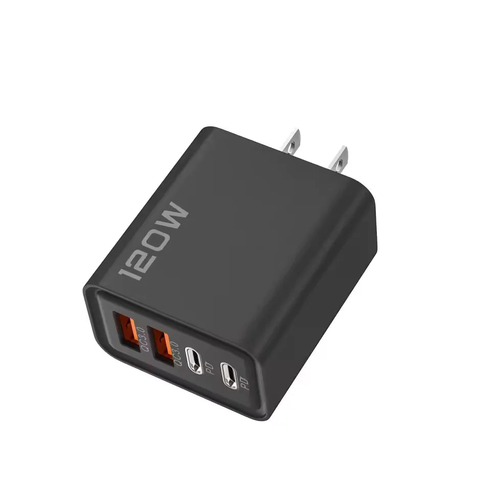 120W 4-Port USB-C Fast Charging Wall Charger