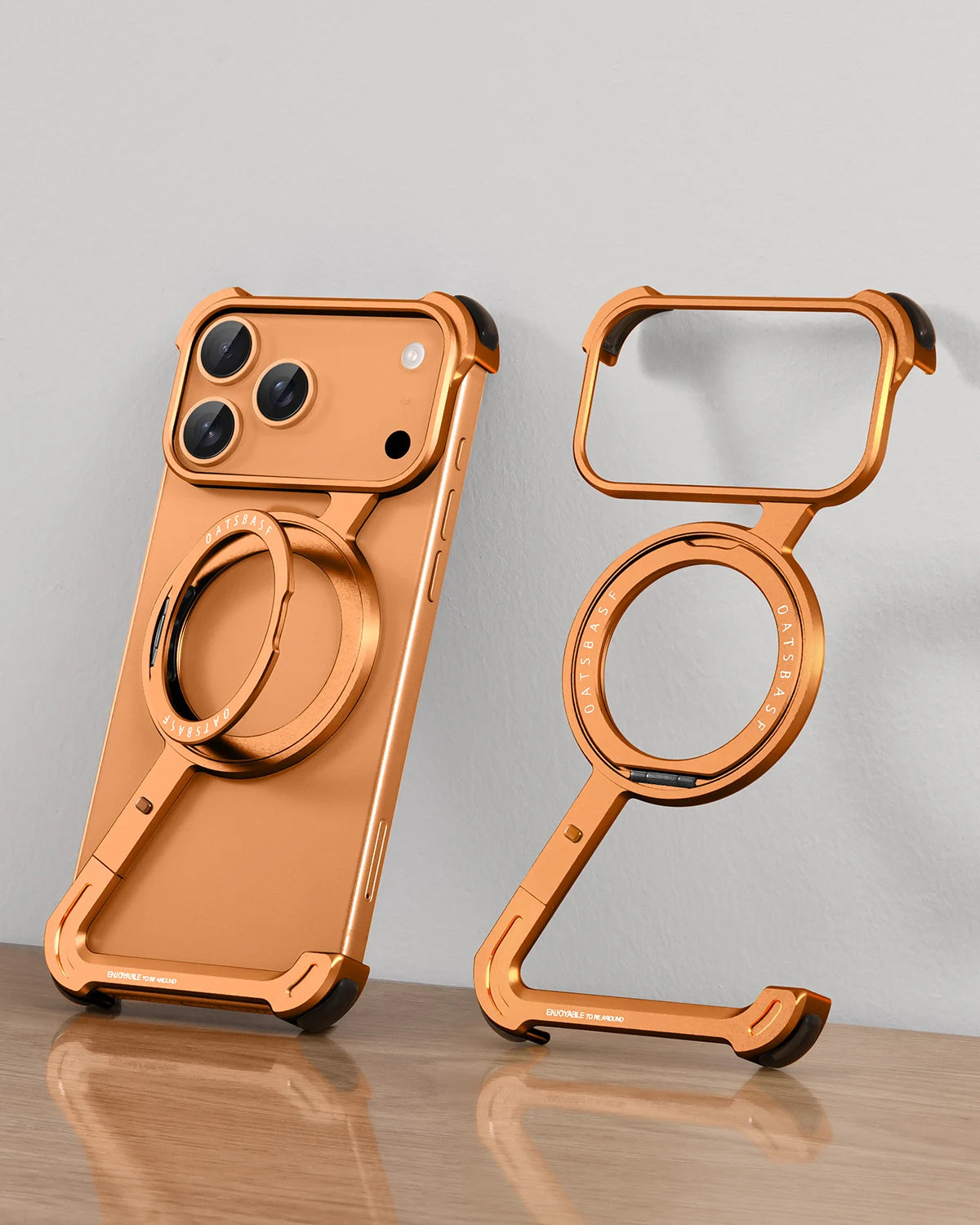 360° Rotatable Metal MagSafe Case with Stand for iPhone 17