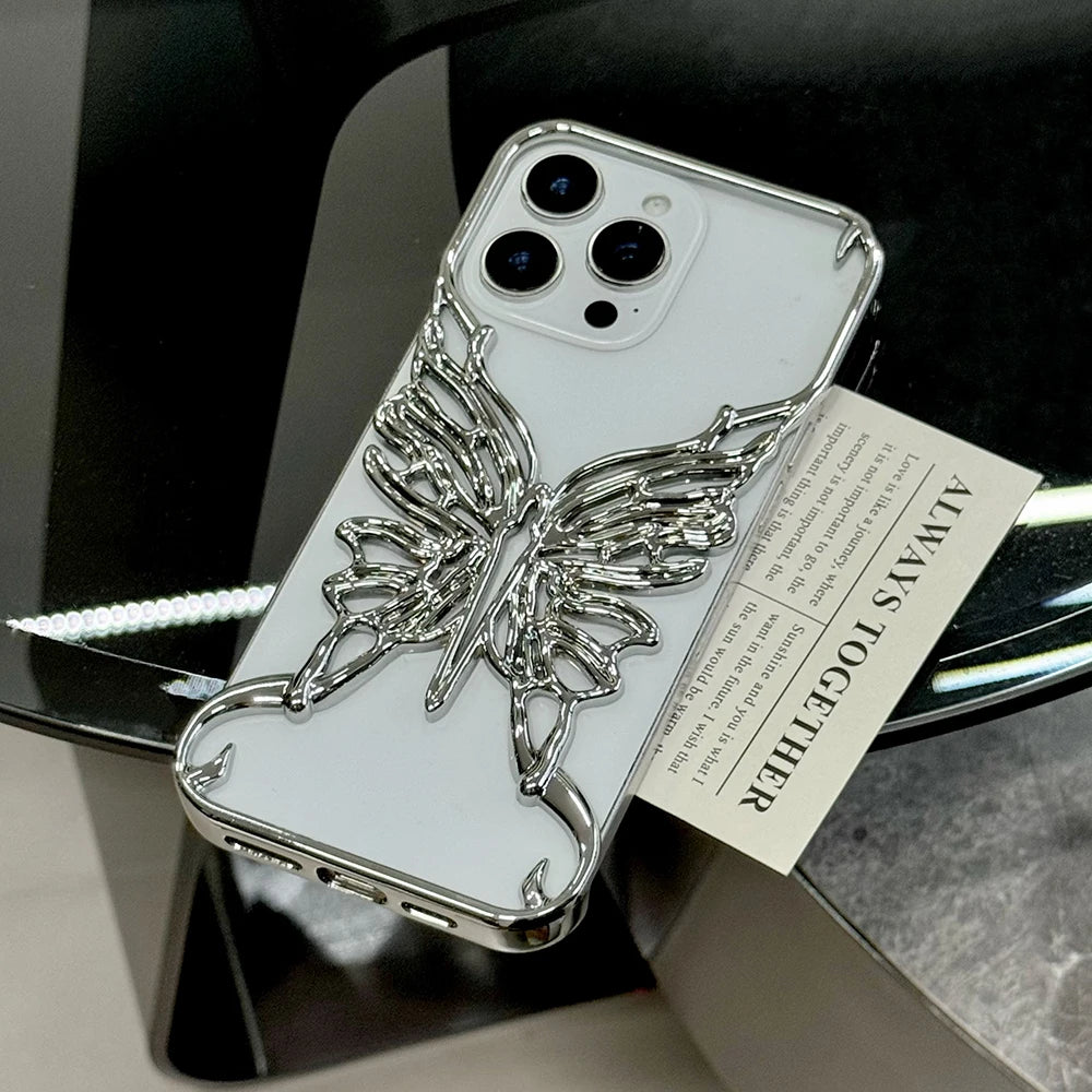 3D Butterfly Electroplated Heat-Dissipating Case for iPhone