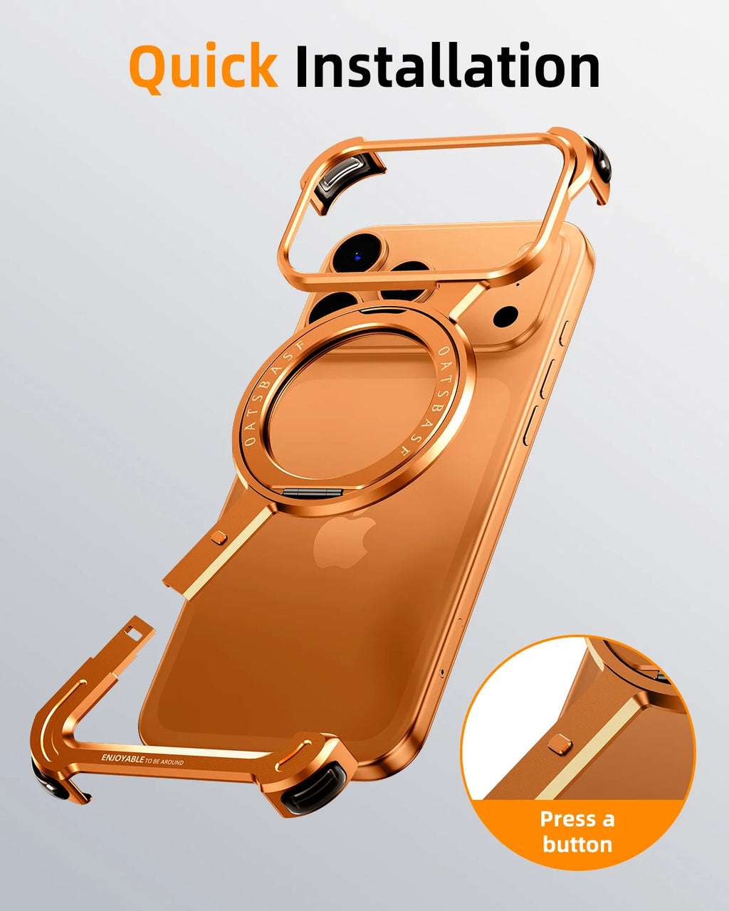 360° Rotatable Metal MagSafe Case with Stand for iPhone 17
