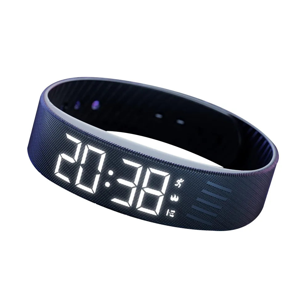 LED Digital Alarm Clock Bracelet with Pedometer