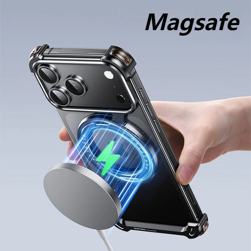 360° Rotatable Metal MagSafe Case with Stand for iPhone 17
