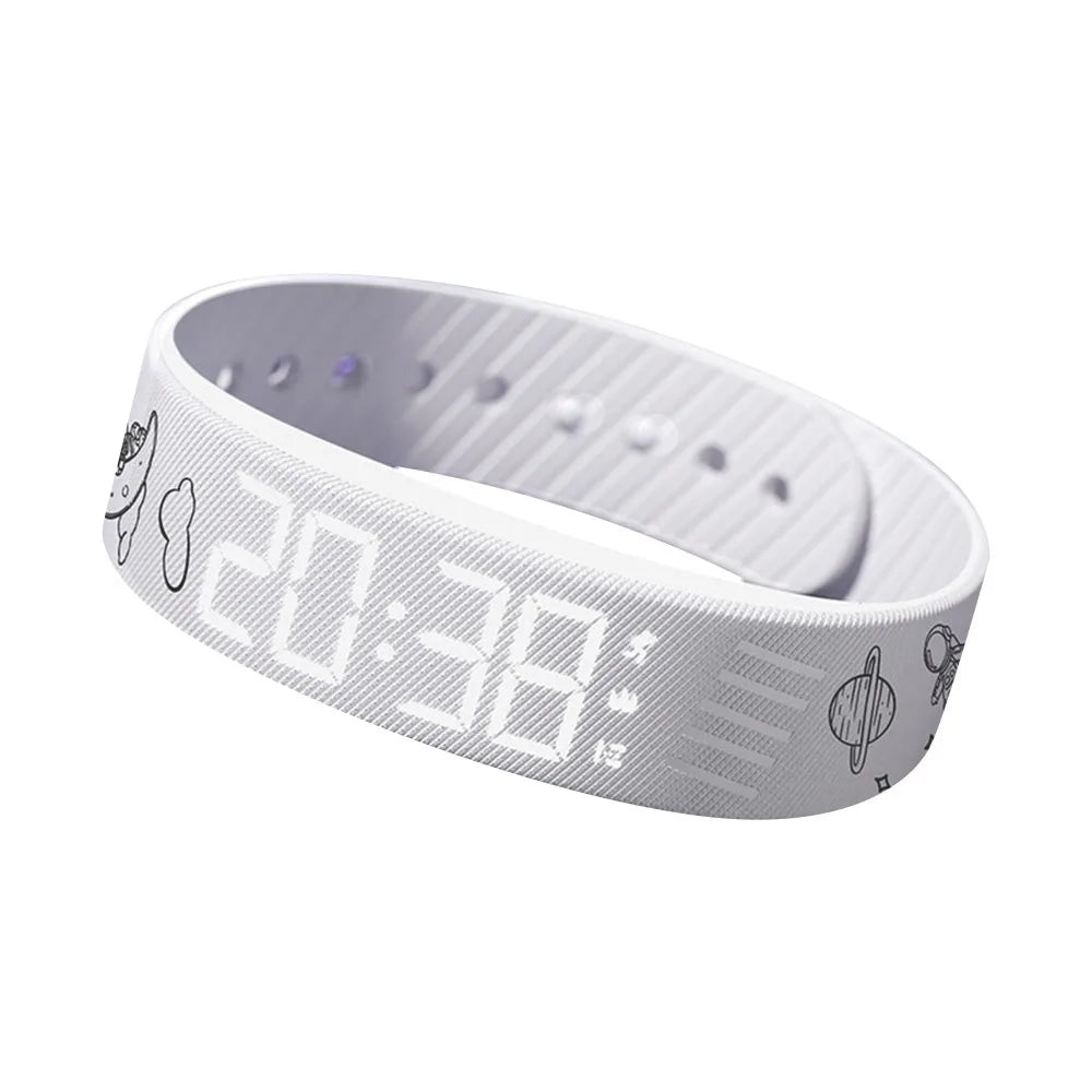 LED Digital Alarm Clock Bracelet with Pedometer