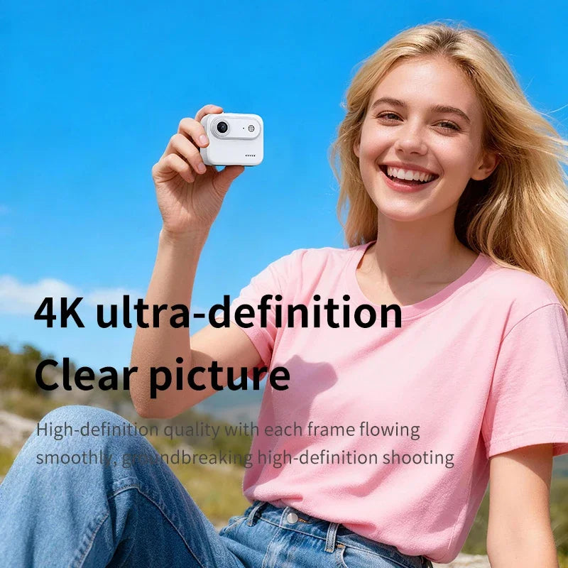 4K Mini Vlog Action Camera with Flip Screen & Wide Angle
