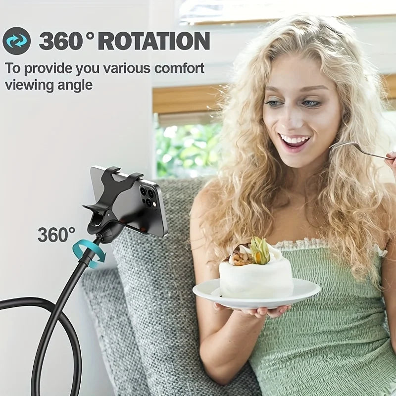 Flexible Gooseneck Phone Holder with Long Arm Clamp