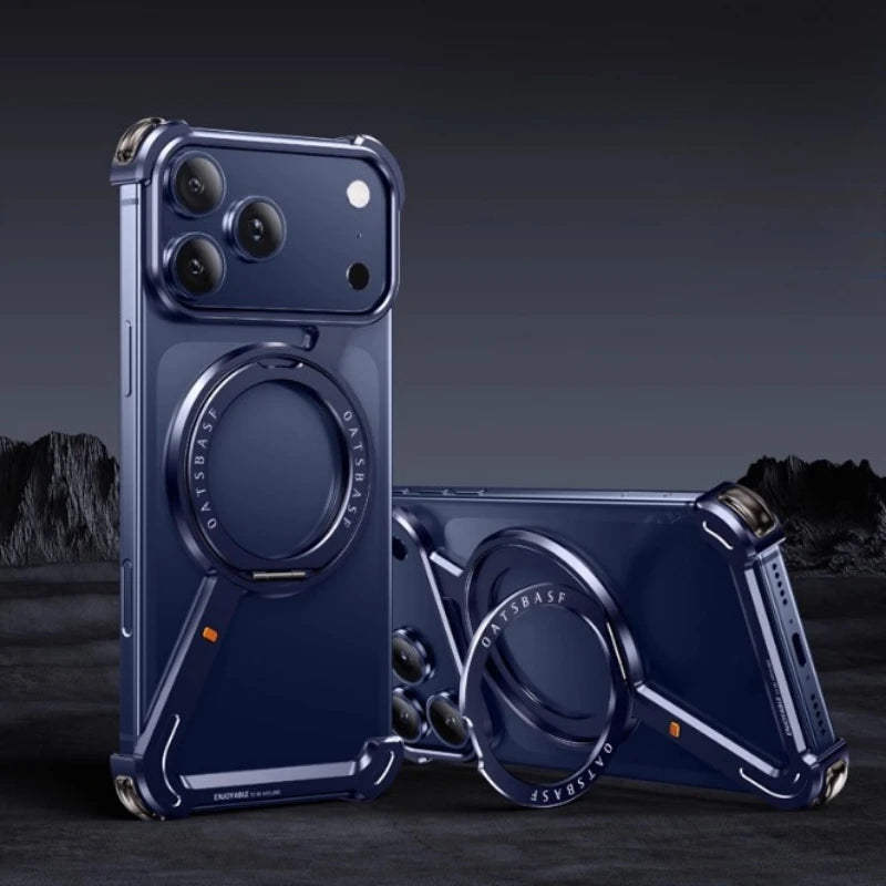 360° Rotatable Metal MagSafe Case with Stand for iPhone 17