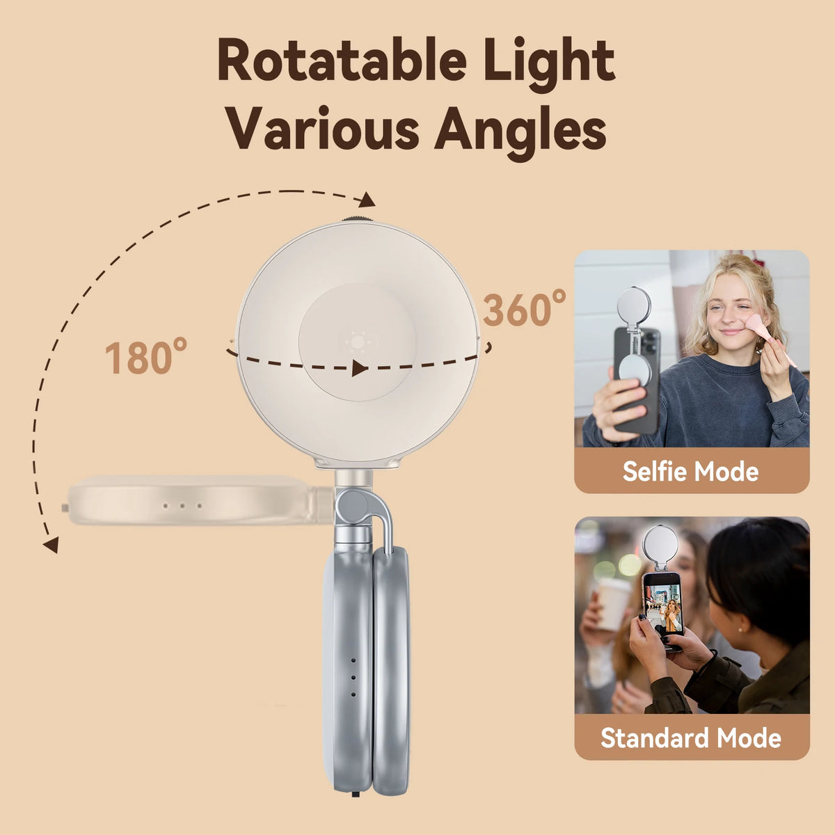 TELESIN Magnetic Mini Selfie Fill Light for Smartphones