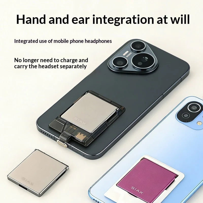 SIAX Ultra-Thin Foldable Bluetooth Earphones with Phone Case
