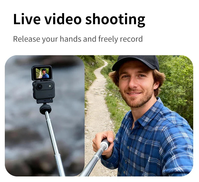 4K Mini Vlog Action Camera with Flip Screen & Wide Angle