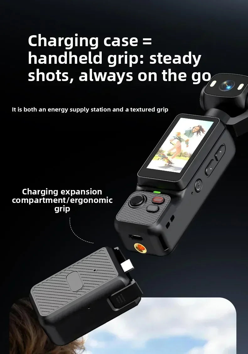 4K Handheld Vlog Camera with 180° Rotatable Lens & Fill Light