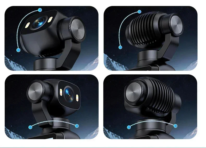 4K Handheld Vlog Camera with 180° Rotatable Lens & Fill Light